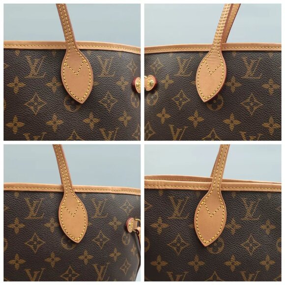 100% Authentic Louis Vuitton Neverfull MM Brown W/P Monogram Canvas Shoulder Bag - Picture 5 of 12